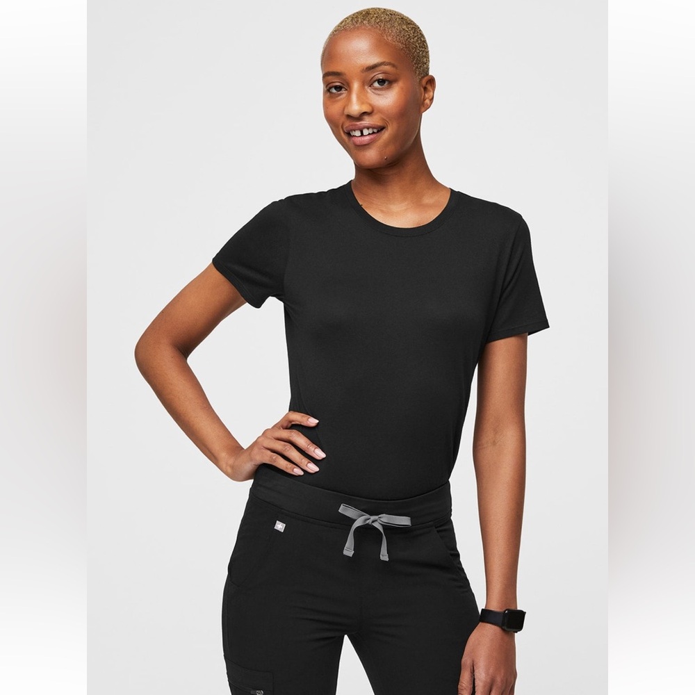 Figs super soft short sleeve undershirt - small, black